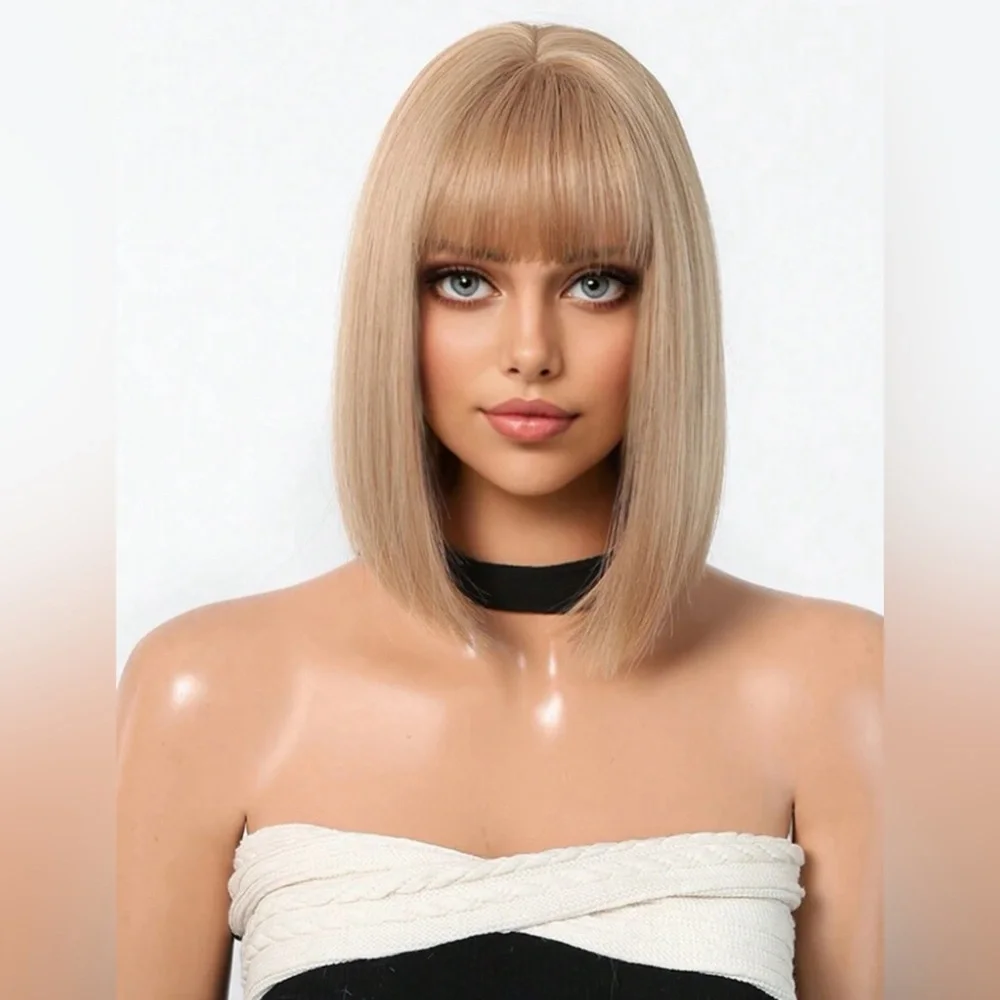 NEW Blonde Bob Hair Wig - Picture 3 of 6
